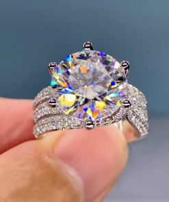 3-Carat Super Flash Moissanite Ring