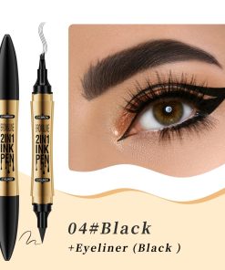 2in1 Black Eyebrow Pen & Black Eyeliner