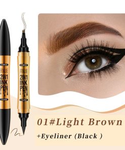 2in1 Light Brown Eyebrow Pen & Black Eyeliner