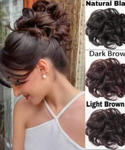 Messy Bun Hair Extension with Claw Clip